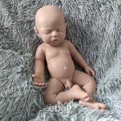 Reborn Baby Doll Girl 17 Inch Unpainted Full Silicone Floppy Doll Christmas Gift