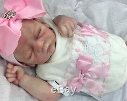 Reborn Baby Doll Girl Stunning Outfit With Painted Hair Newborn Baby Edam