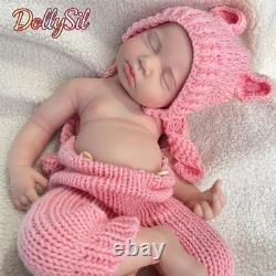 Reborn Baby Doll Silicone Full Body Lifelike Newborn Toy Girl Doll 18.9 Inch