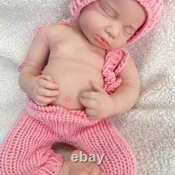 Reborn Baby Doll Silicone Full Body Lifelike Newborn Toy Girl Doll 18.9 Inch