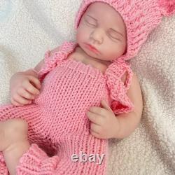 Reborn Baby Doll Silicone Full Body Lifelike Newborn Toy Girl Doll 18.9 Inch