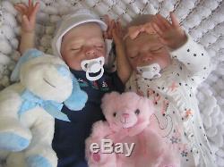 Reborn Baby Doll Silicone V Hand Painted Eva Helland Boy/girl Sunbeambabies Ghsp