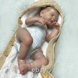 Reborn Baby Doll Soft Silicone cloth Body Newborn Real Lifelike Toddler Toys 19