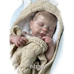 Reborn Baby Doll Soft Silicone cloth Body Newborn Real Lifelike Toddler Toys 19