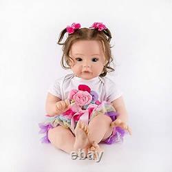 Reborn Baby Dolls 24 Inch with Soft Body Lifelike Realistic Girl Doll Birthda