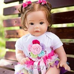 Reborn Baby Dolls 24 Inch with Soft Body Lifelike Realistic Girl Doll Birthda