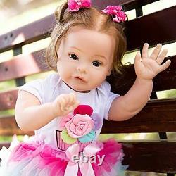 Reborn Baby Dolls 24 Inch with Soft Body Lifelike Realistic Girl Doll Birthda