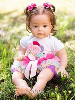 Reborn Baby Dolls 24 Inch with Soft Body Lifelike Realistic Girl Doll Birthda