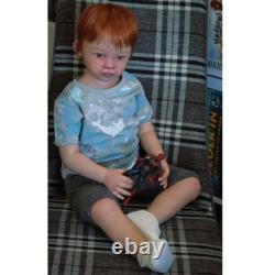 Reborn Baby Dolls 30in Realistic Handmade Short Orange Red Hair Toddler Girl Boy