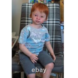 Reborn Baby Dolls 30in Realistic Handmade Short Orange Red Hair Toddler Girl Boy