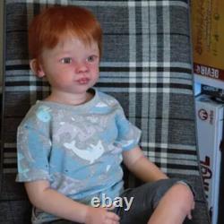 Reborn Baby Dolls 30in Realistic Handmade Short Orange Red Hair Toddler Girl Boy