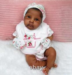 Reborn Baby Dolls Black 20inch African American Realistic Silicone 006-miley