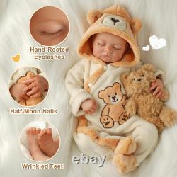 Reborn Baby Dolls Boy, 17 Inch Realistic Doll with Accessories Soft