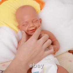 Reborn Baby Dolls Silicone Full Body 17.72 Realistic Newborn Baby Wheaten Color