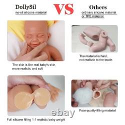 Reborn Baby Dolls Silicone Full Body 17.72 Realistic Newborn Baby Wheaten Color