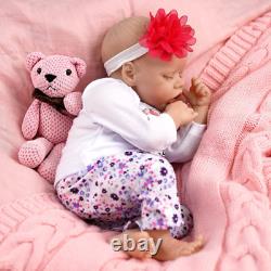 Reborn Baby Dolls Silicone Full Body Lifelike Baby Realastic 17 Inch Girl Soft