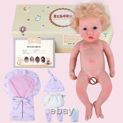 Reborn Baby Dolls Silicone Full Body Saskia, 12 inch Eye Open Reborn Baby