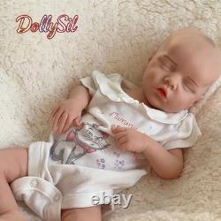 Reborn Baby Dolls Silicone Full Body Waterproof Realistic Newborn Baby 18.11 in