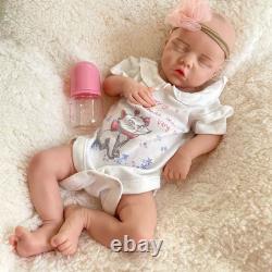 Reborn Baby Dolls Silicone Full Body Waterproof Realistic Newborn Baby 18.11 in