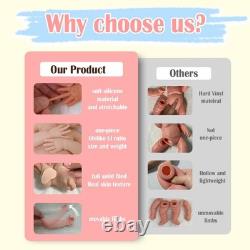 Reborn Baby Dolls Silicone Full Body Waterproof Realistic Newborn Baby 18.11 in