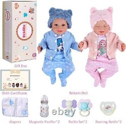 Reborn Baby Dolls Twins, 20-Inch Sweet Smile Realistic-Newborn Baby Girl & Boy