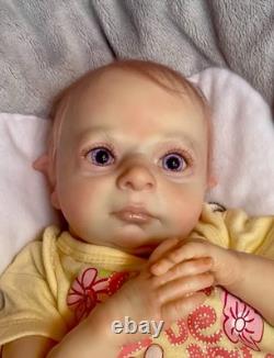 Reborn Baby Elf Jasper Doll 3.5 lbs Full Lmbs 15in Micro-Rooted Hair OOAK Cute
