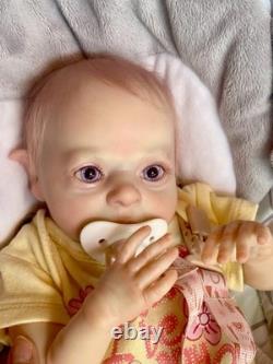 Reborn Baby Elf Jasper Doll 3.5 lbs Full Lmbs 15in Micro-Rooted Hair OOAK Cute