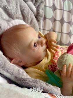 Reborn Baby Elf Jasper Doll 3.5 lbs Full Lmbs 15in Micro-Rooted Hair OOAK Cute