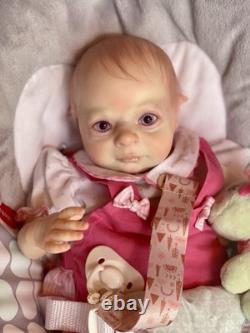 Reborn Baby Elf Jasper Doll 3.5 lbs Full Lmbs 15in Micro-Rooted Hair OOAK Cute