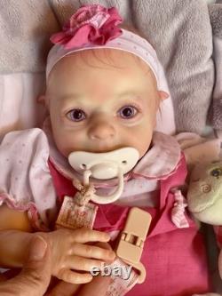 Reborn Baby Elf Jasper Doll 3.5 lbs Full Lmbs 15in Micro-Rooted Hair OOAK Cute