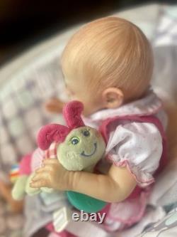 Reborn Baby Elf Jasper Doll 3.5 lbs Full Lmbs 15in Micro-Rooted Hair OOAK Cute