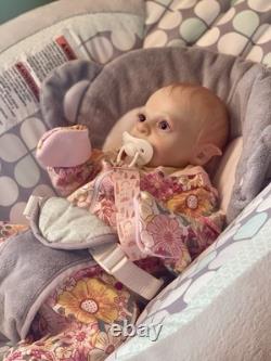 Reborn Baby Elf Jasper Doll 3.5 lbs Full Lmbs 15in Micro-Rooted Hair OOAK Cute