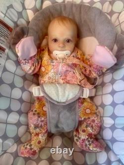 Reborn Baby Elf Jasper Doll 3.5 lbs Full Lmbs 15in Micro-Rooted Hair OOAK Cute