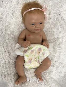 Reborn Baby Full Body Silicone Girl Doll Lifelike Preemie Blue Eyes