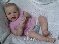 Reborn Baby Girl Doll Painted Hair 28 in Length Toddler Kit