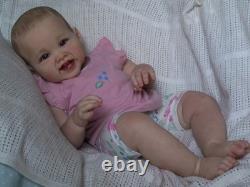 Reborn Baby Girl Doll Painted Hair 28 in Length Toddler Kit