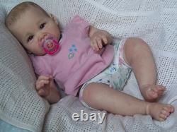 Reborn Baby Girl Doll Painted Hair 28 in Length Toddler Kit