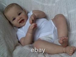 Reborn Baby Girl Doll Painted Hair 28 in Length Toddler Kit