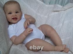 Reborn Baby Girl Doll Painted Hair 28 in Length Toddler Kit