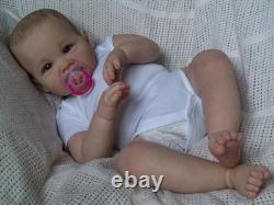 Reborn Baby Girl Doll Painted Hair 28 in Length Toddler Kit