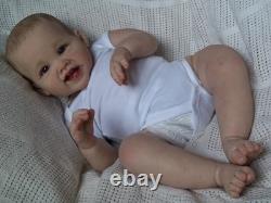 Reborn Baby Girl Doll Painted Hair 28 in Length Toddler Kit