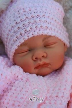 Reborn Baby Girl Doll Pink Knitted Spanish Outfit Butterfly Babies S016
