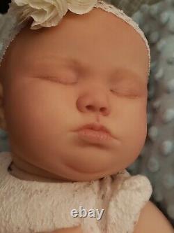 Reborn Baby Girl Realborn 7 month old June Asleep by Bountiful Baby