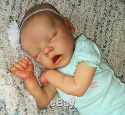 Reborn Baby Girl Twin A 17 Preemie/ Newborn, Open Mouth Custom Order