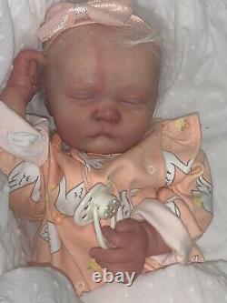 Reborn Baby Pearl 18.5 4.5lbs Rooted Hair And Eyebrows So Sweet And Lifelike