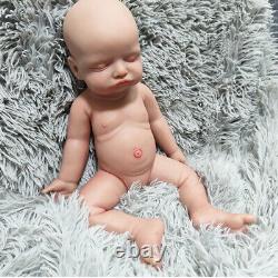 Reborn Baby Sleeping Preemie Doll 17Handmade Girl Doll Floppy Full Silicone