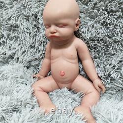 Reborn Baby Sleeping Preemie Doll 17Handmade Girl Doll Floppy Full Silicone