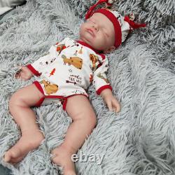 Reborn Baby Sleeping Preemie Doll 17Handmade Girl Doll Floppy Full Silicone