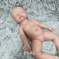 Reborn Baby Sleeping Preemie Doll 17Handmade Girl Doll Floppy Full Silicone