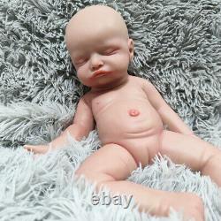 Reborn Baby Sleeping Preemie Doll 17Handmade Girl Doll Floppy Full Silicone